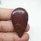 Drop Bloodstone Cabochon: Red Jasper Palm Stone (46 X 26 X 5mm, 49 Carat