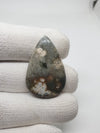 Drop Shape Ocean Jasper Cabochon, AAA Quality Gemstone (36 X 24 X 5 mm)