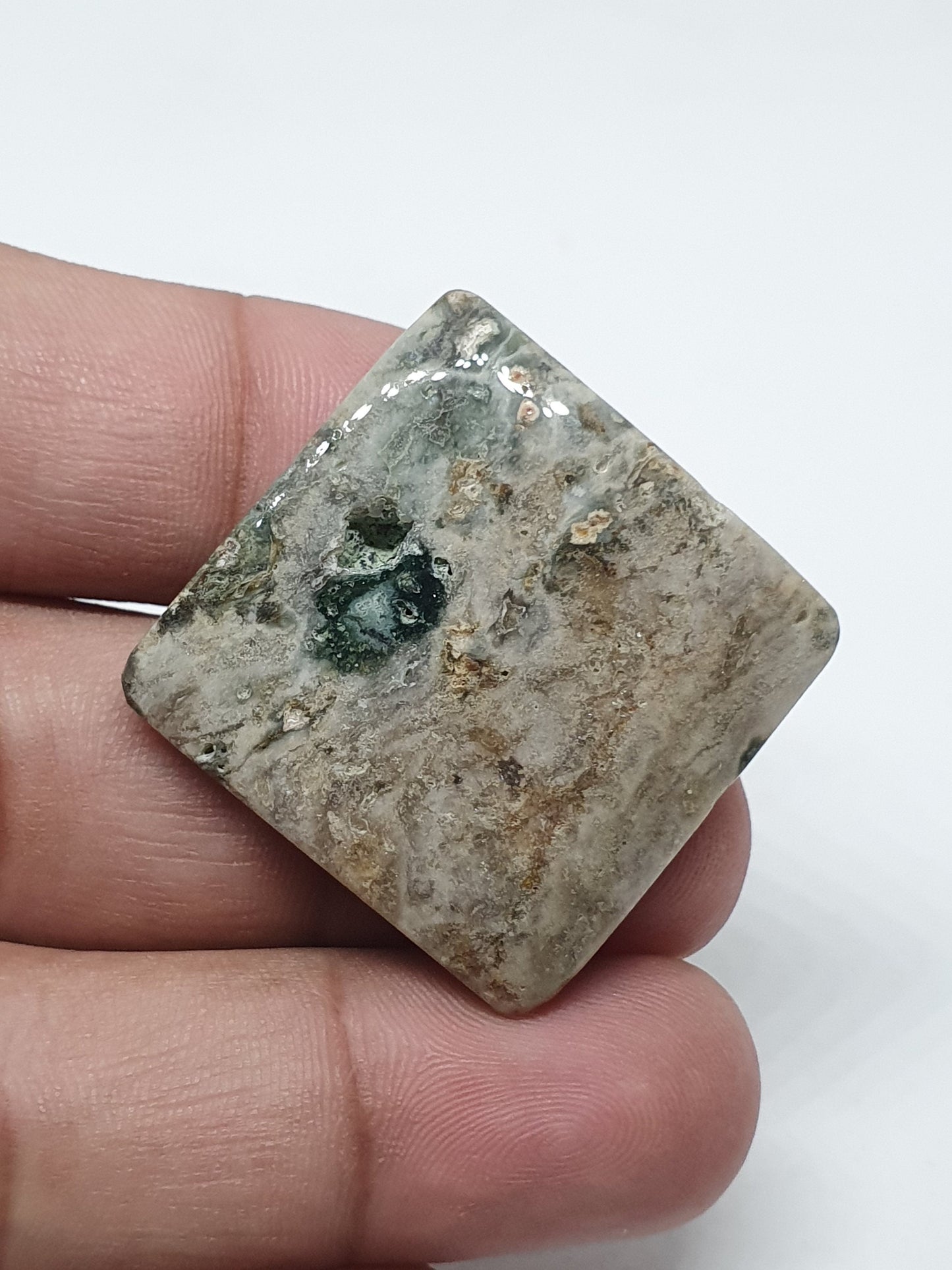 Square Ocean Jasper Cabochon: AAA Quality Gemstone, 30x30x6mm