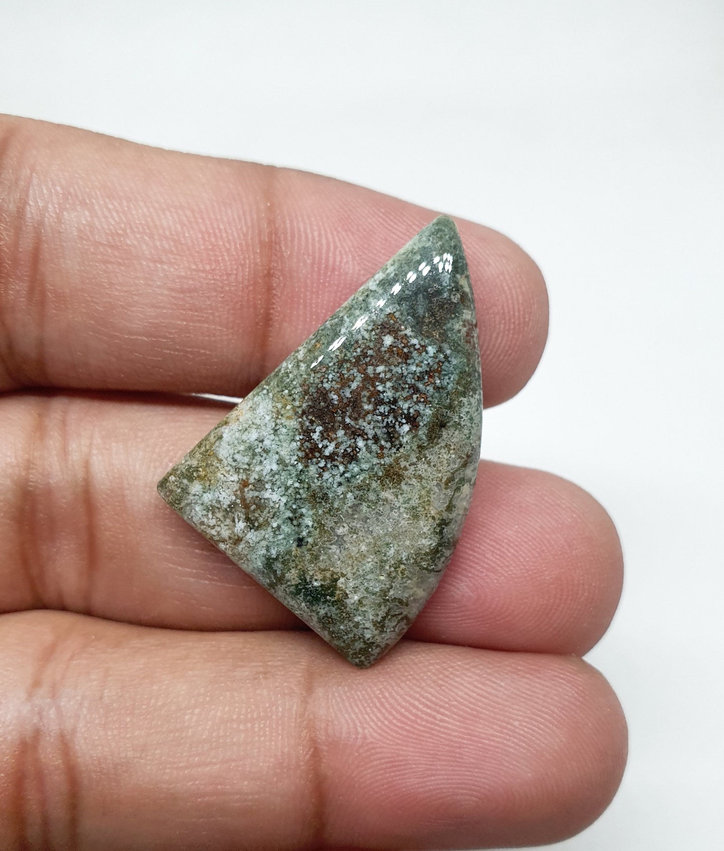 Ocean Jasper Cabochon: Fancy Shape Gemstone, AAA Quality (30x22x5mm)