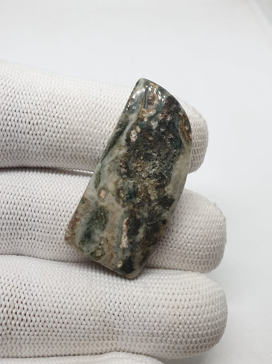 Ocean Jasper Cabochon, AAA Grade Gemstone, Fancy Shape (39 X 29 X 7 mm)