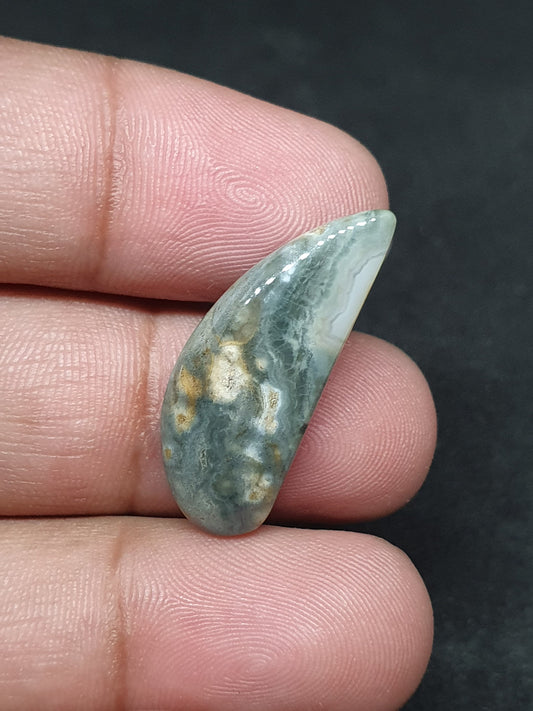 Ocean Jasper Cabochon: Fancy Shape Gemstone (29 X 11 X 5mm)