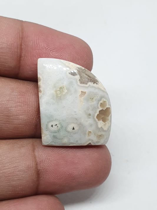 Fancy Ocean Jasper Cabochon: AAA Grade Gemstone (26 X 21 X 5 mm)