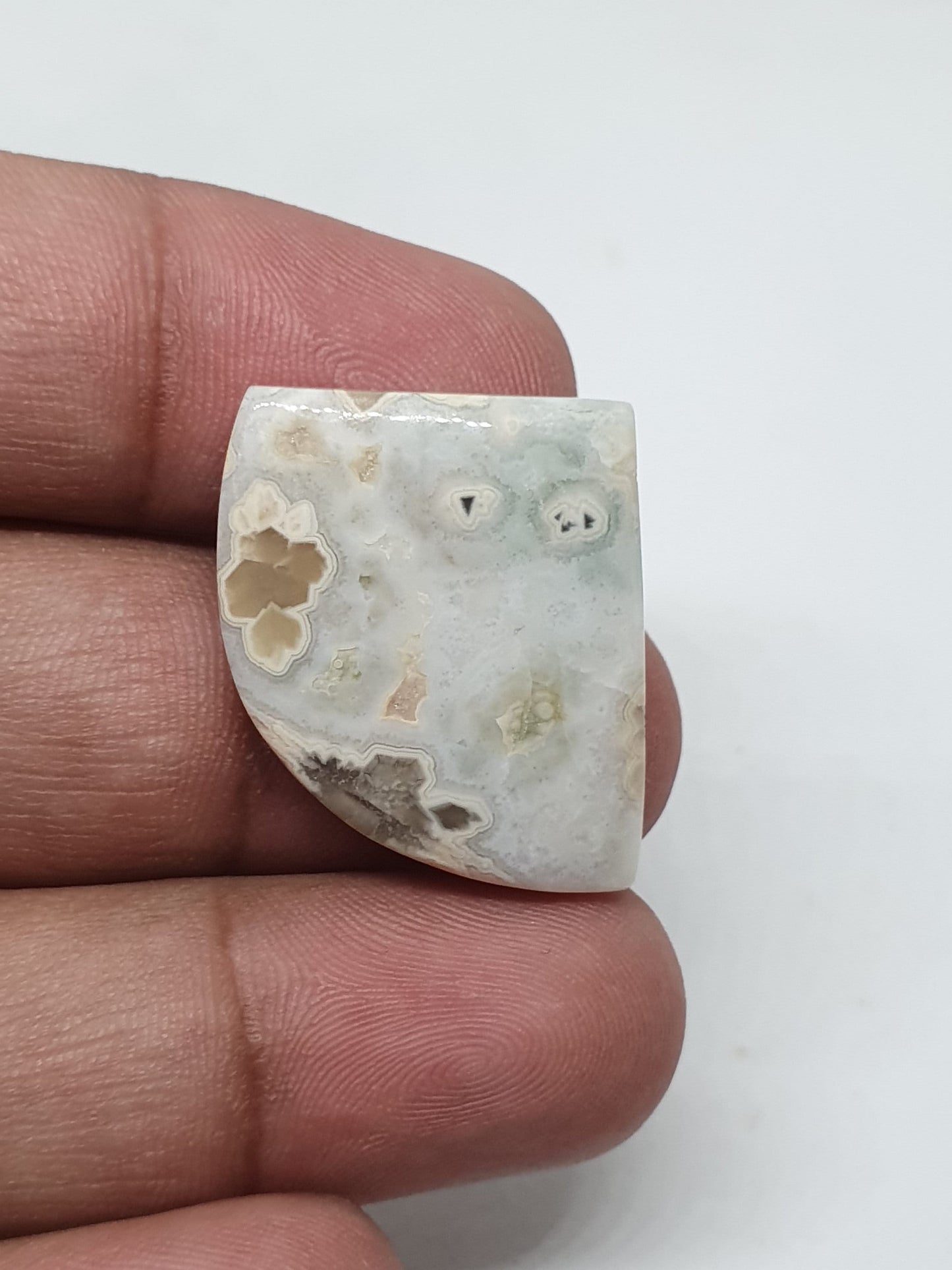 Fancy Ocean Jasper Cabochon: AAA Grade Gemstone (26 X 21 X 5 mm)