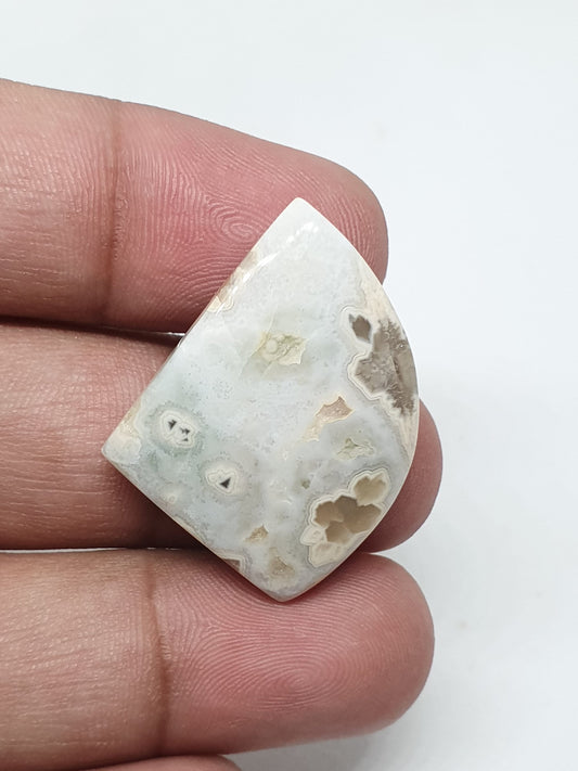 Fancy Ocean Jasper Cabochon: AAA Grade Gemstone (26 X 21 X 5 mm)