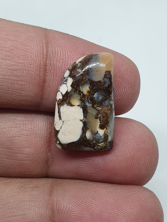 Tooth Shape Ocean Jasper Cabochon: AAA Quality Gemstone (21 X 13 X 5 mm)