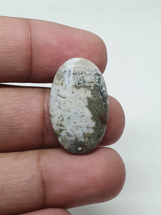 Oval Ocean Jasper Cabochon, AAA Quality Gemstone (27x17x5mm)