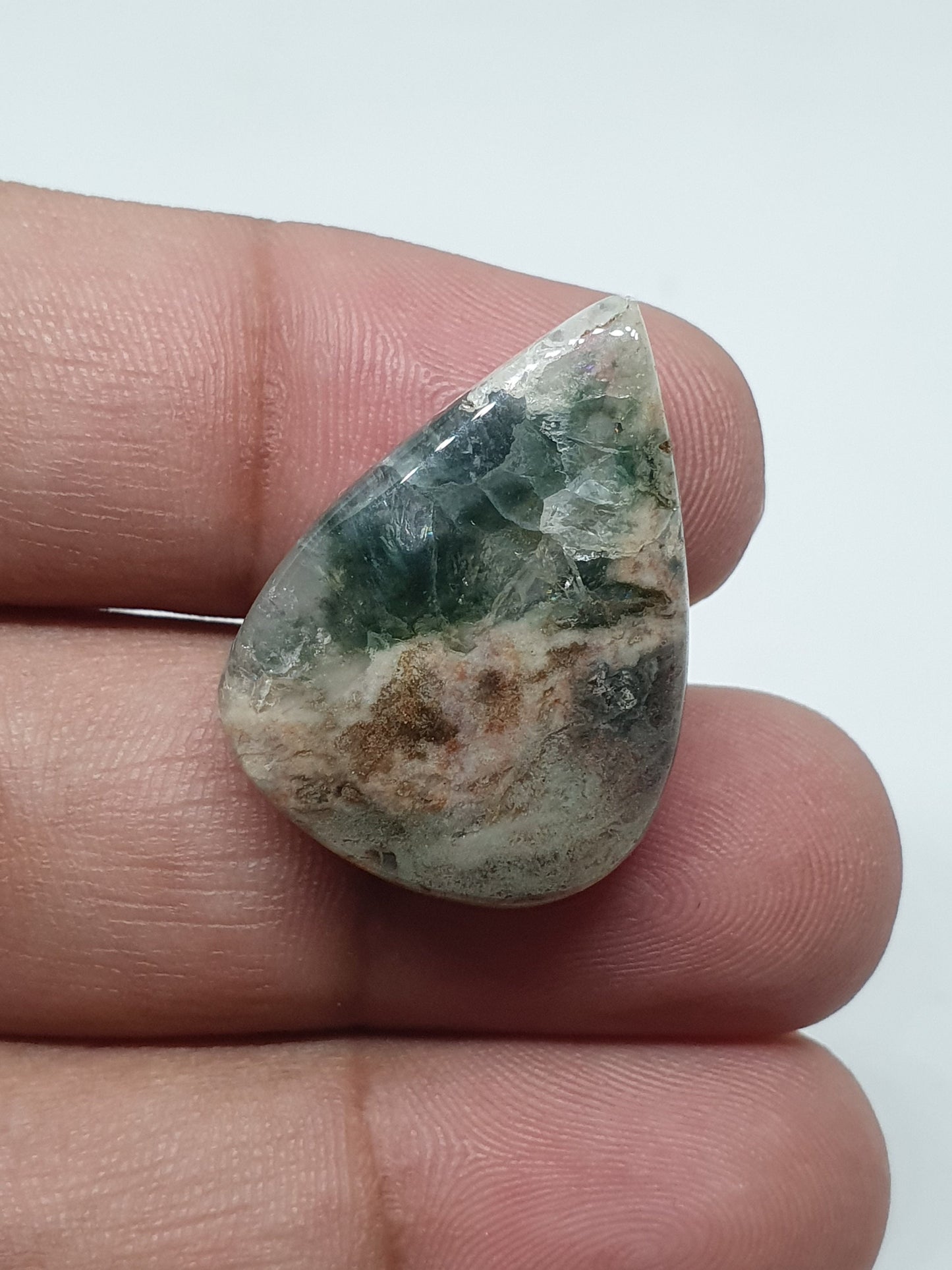 Ocean Jasper Cabochon: Fancy Shape Gemstone (27x20x7 mm)