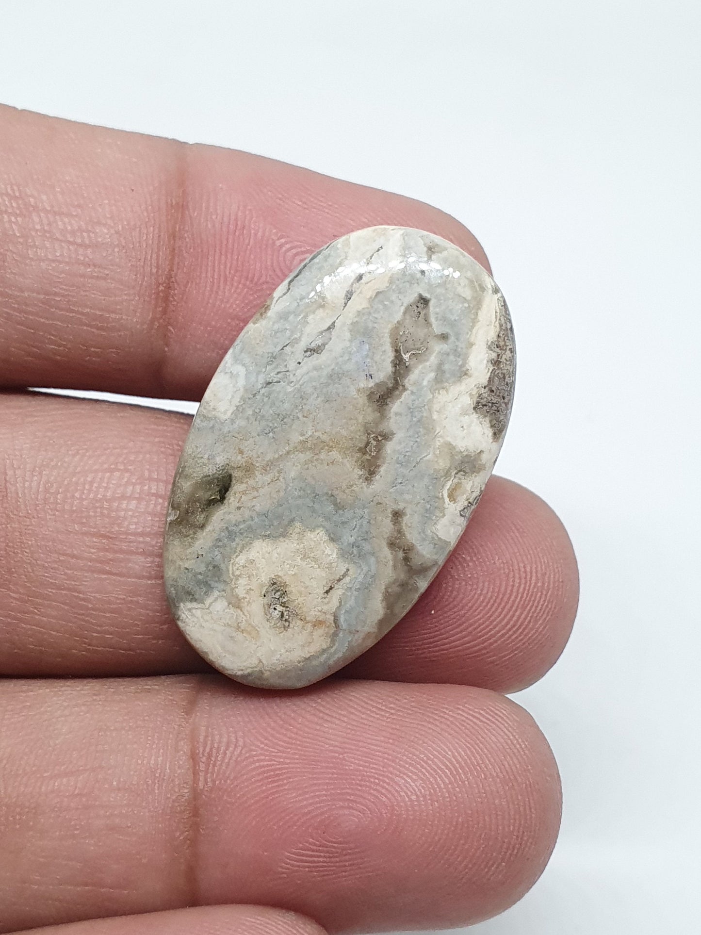Oval Ocean Jasper Cabochon, AAA Quality Gemstone (33 X 20 X 5 mm)