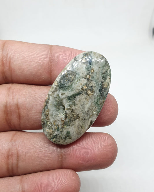 Oval Ocean Jasper Cabochon: AAA Quality Gemstone, 42x23x6mm