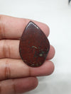 Bloodstone Cabochon: Red Jasper Palm Stone, 49 Carat