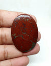 Oval Bloodstone Cabochon: AAA Quality Red Jasper Palm Stone