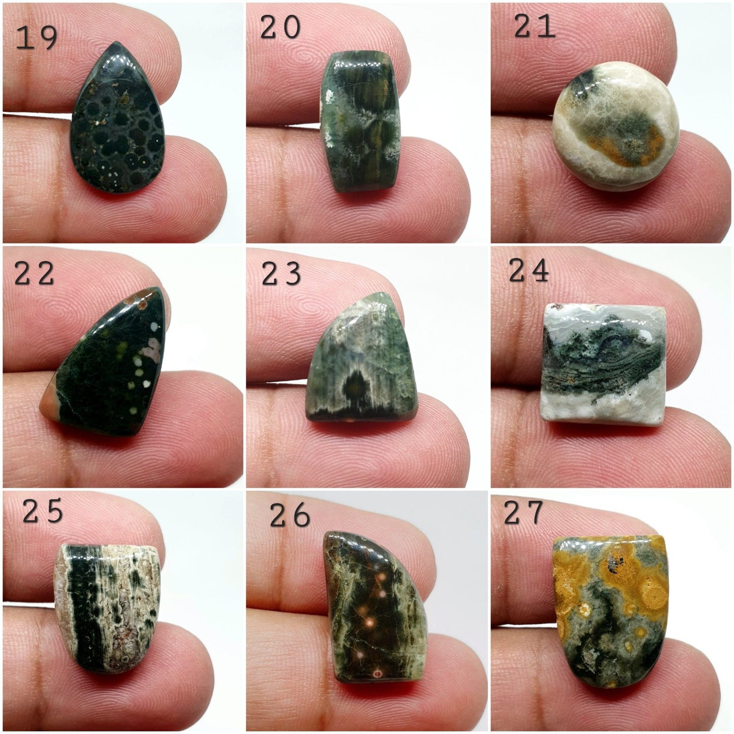 AAA Ocean Jasper Cabochon: Loose Gemstone for Jewelry Making