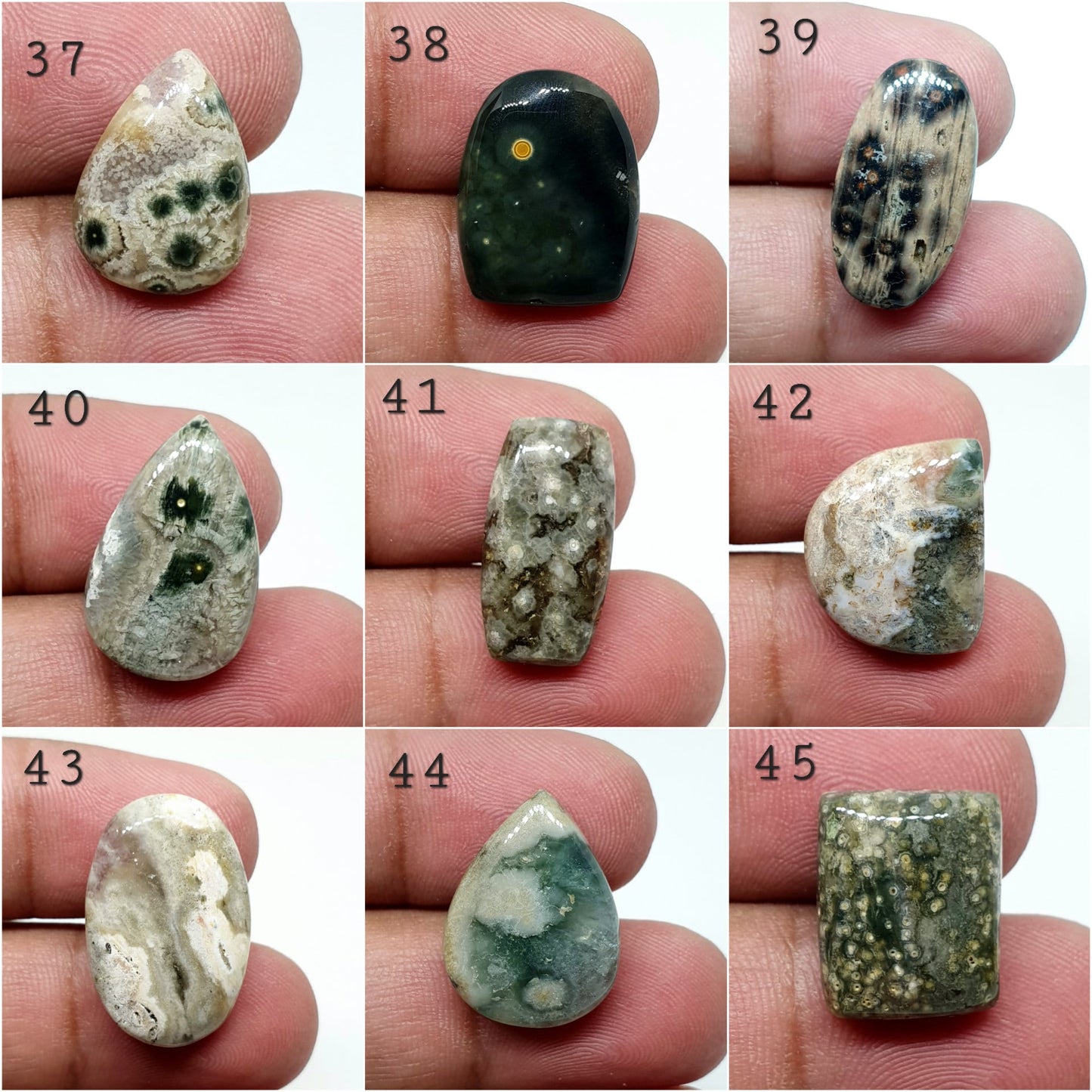 AAA Ocean Jasper Cabochon: Loose Gemstone for Jewelry Making