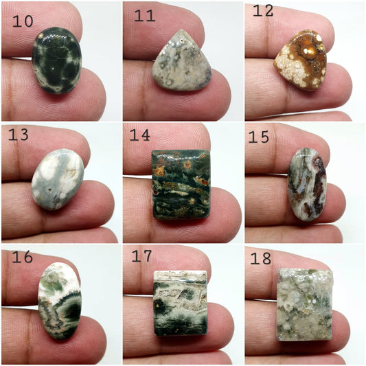 AAA Ocean Jasper Cabochon: Loose Gemstone for Jewelry Making