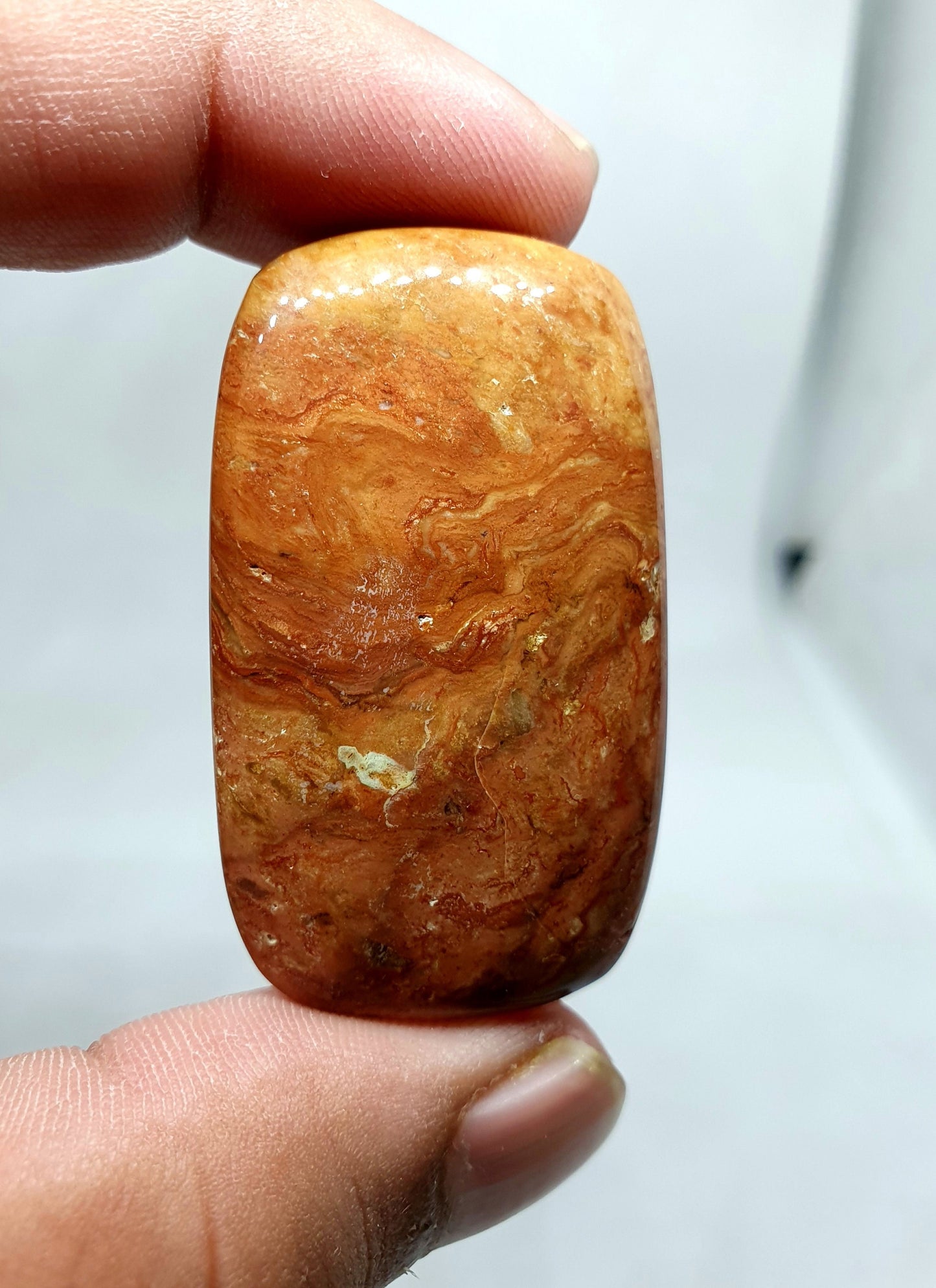 Rectangle Fancy Jasper Cabochon, Loose Gemstone (45 X 25 X 5mm)