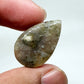Teardrop Ocean Jasper Cabochon: AAA Quality Gemstone, 27x17x4mm