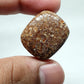 Natural Turritella Agate Cabochon: Square Loose Gemstone (26 X 22 X 10 mm)