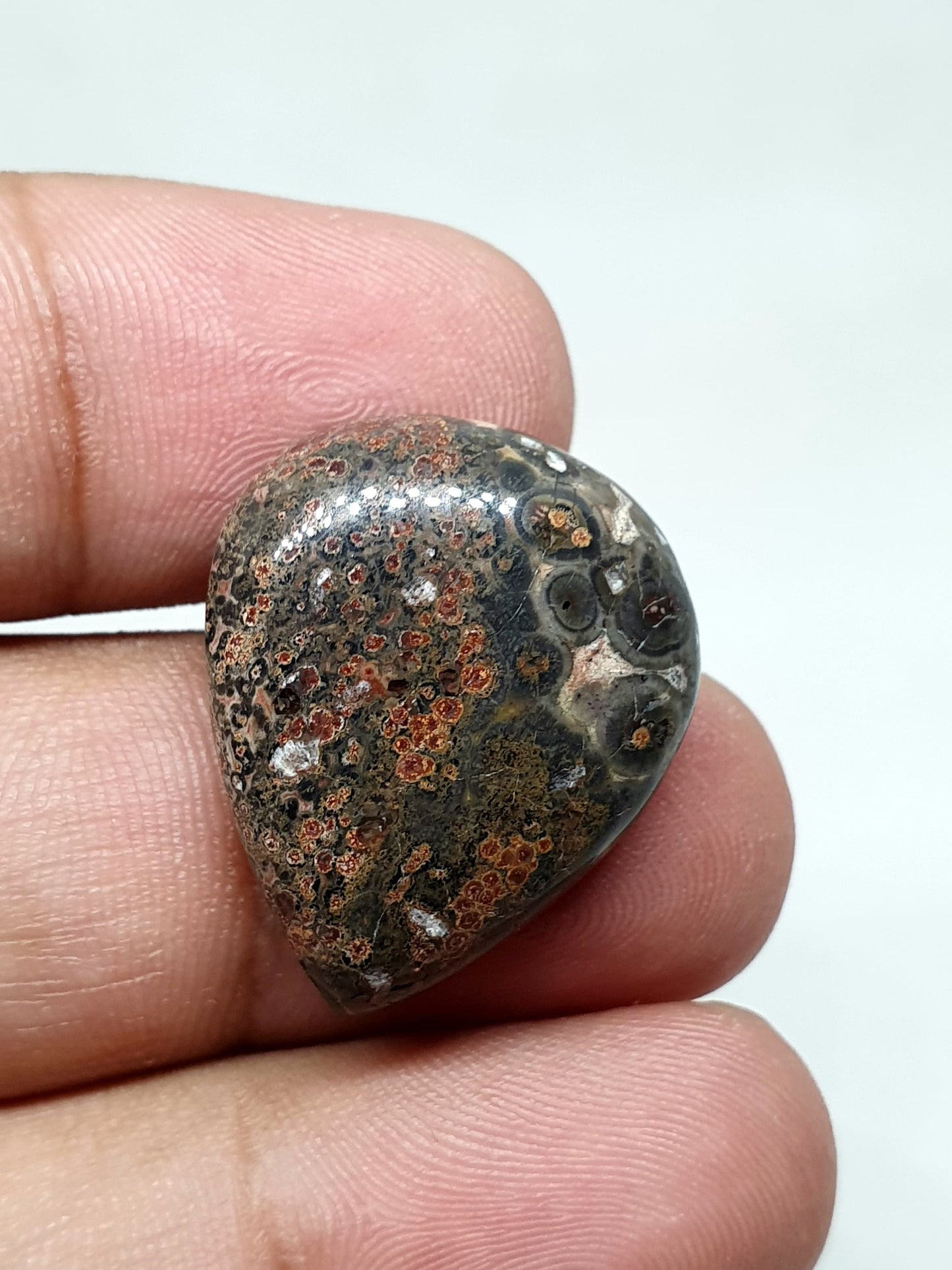 Tear Drop Ocean Jasper Cabochon: AAA Quality Gemstone, 25.60 Crt