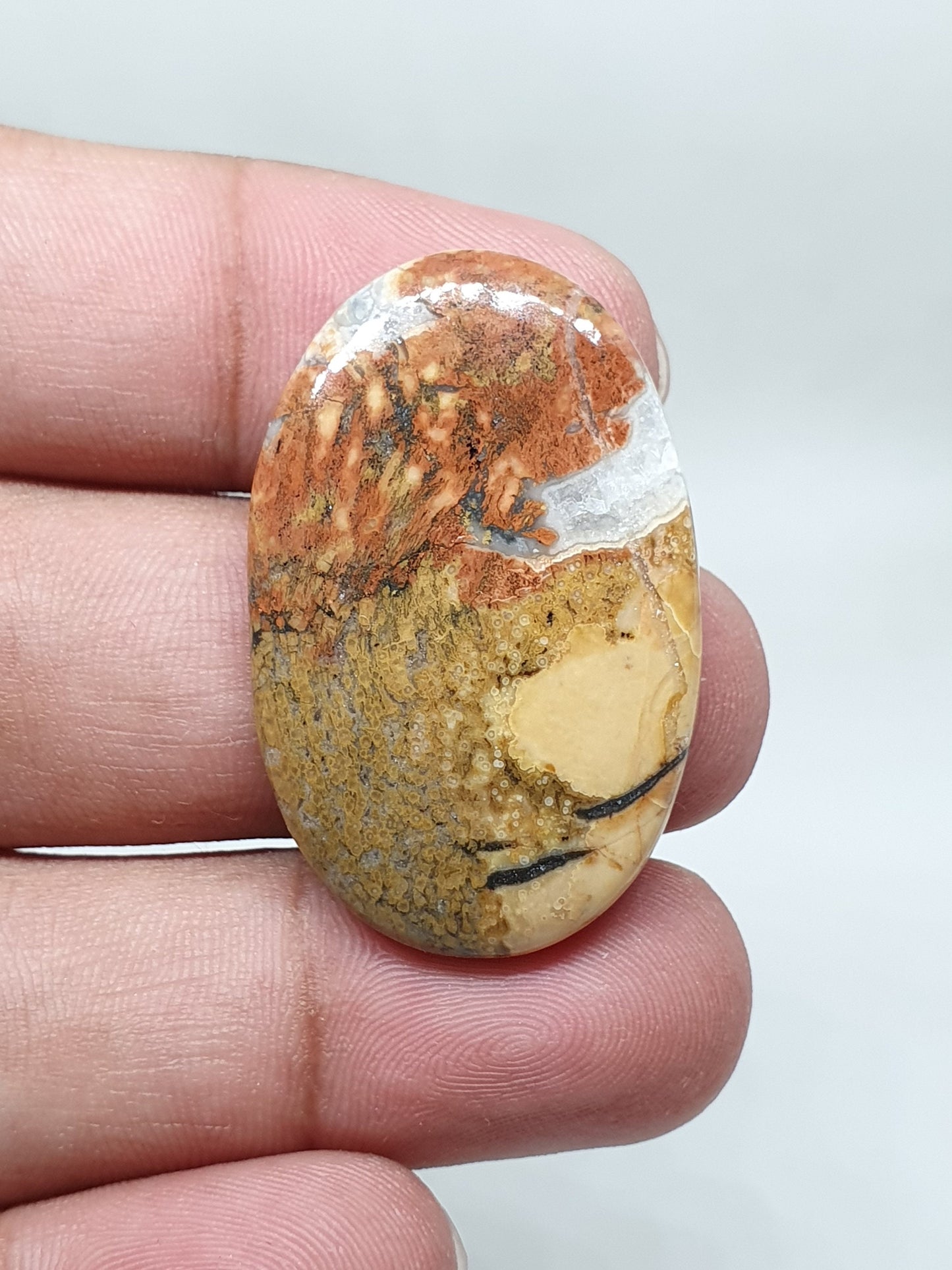 Maligano Jasper Cabochon: AAA Quality Loose Gemstone