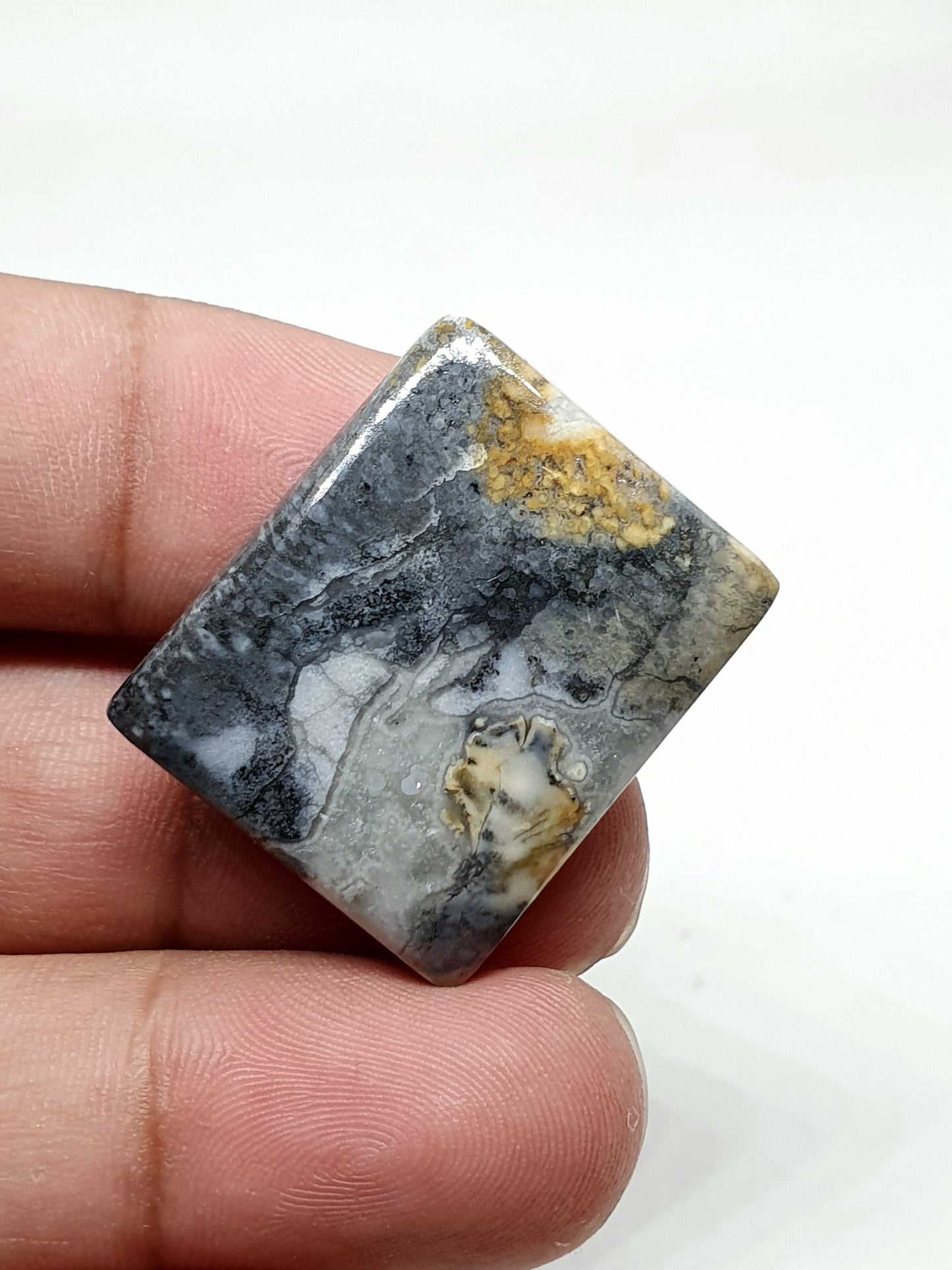 Maligano Jasper Cabochon, Square Loose Gemstone (28x23x6mm)