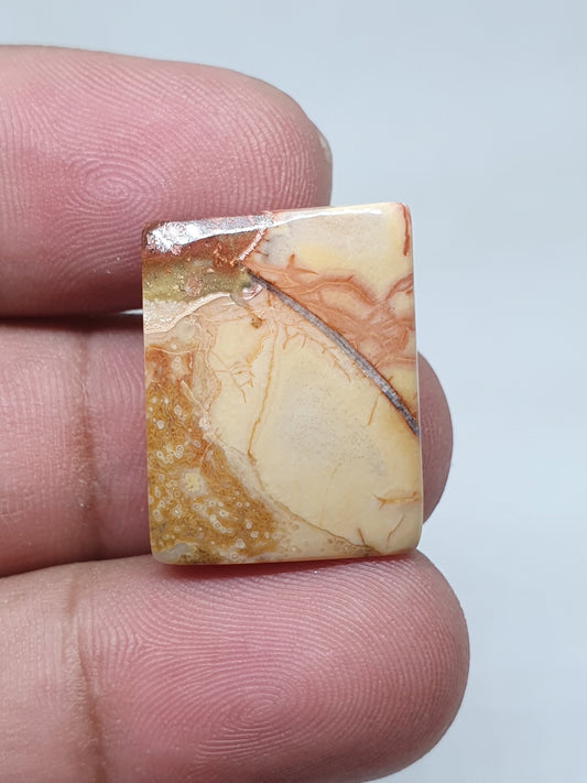 Maligano Jasper Cabochon, Rectangle Loose Gemstone (22 X 17 X 5mm)