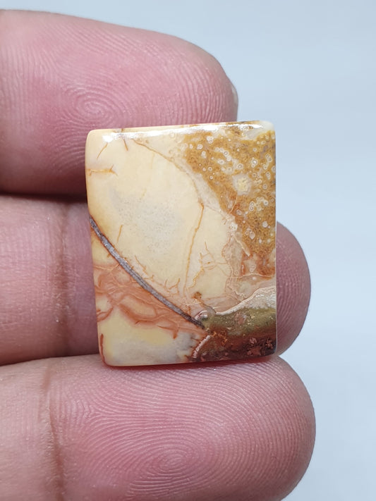 Maligano Jasper Cabochon, Rectangle Loose Gemstone (22 X 17 X 5mm)
