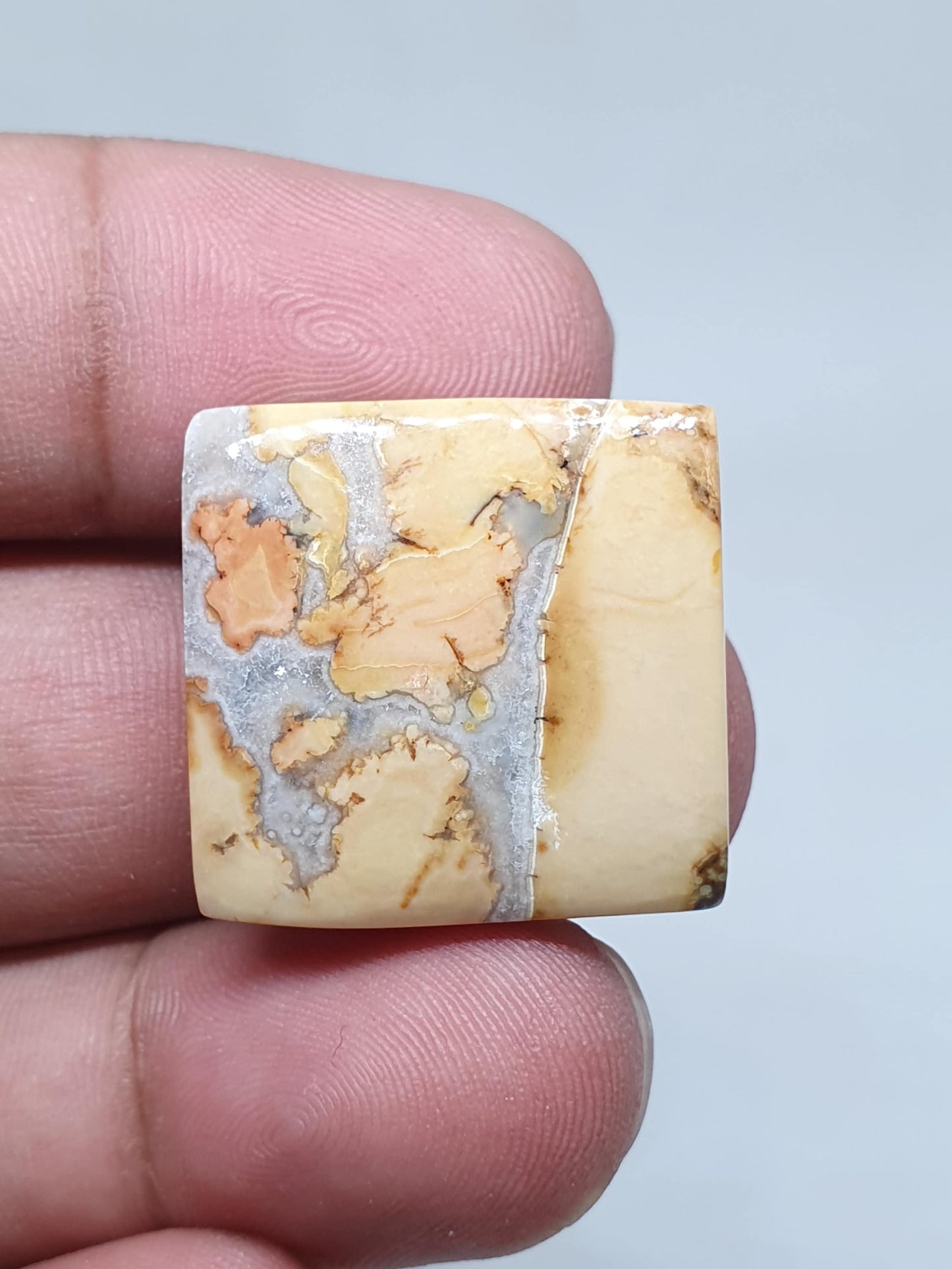 Square Maligano Jasper Cabochon, Loose Gemstone (23 X 23 X 6mm)