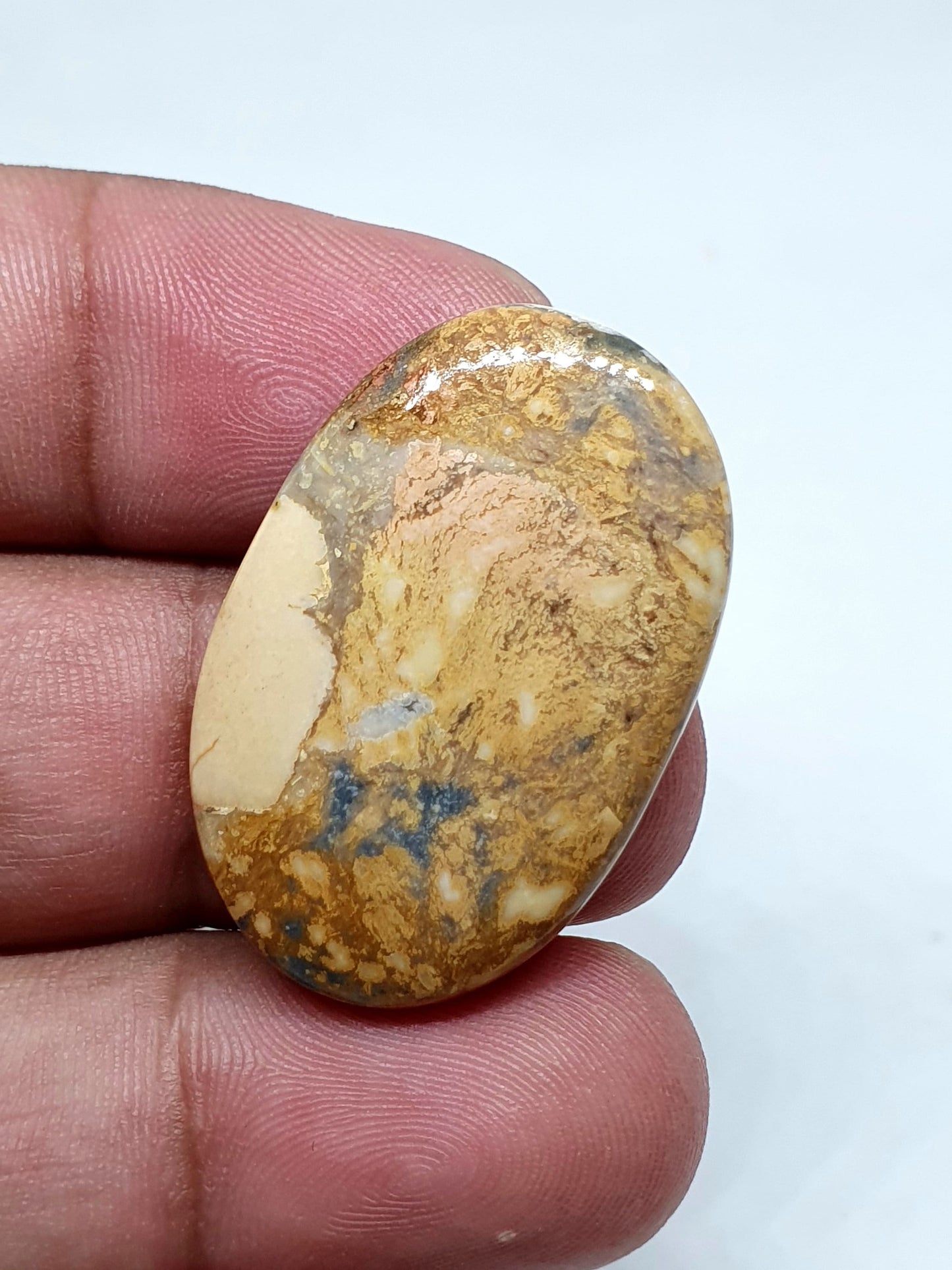 Oval Maligano Jasper Cabochon, AAA Quality Gemstone