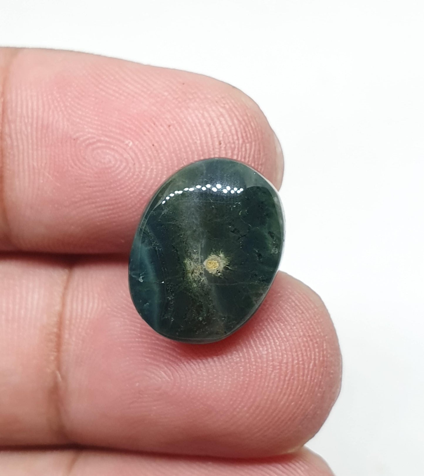 Oval Ocean Jasper Cabochon, Handmade Gemstone (7x6x2 mm)