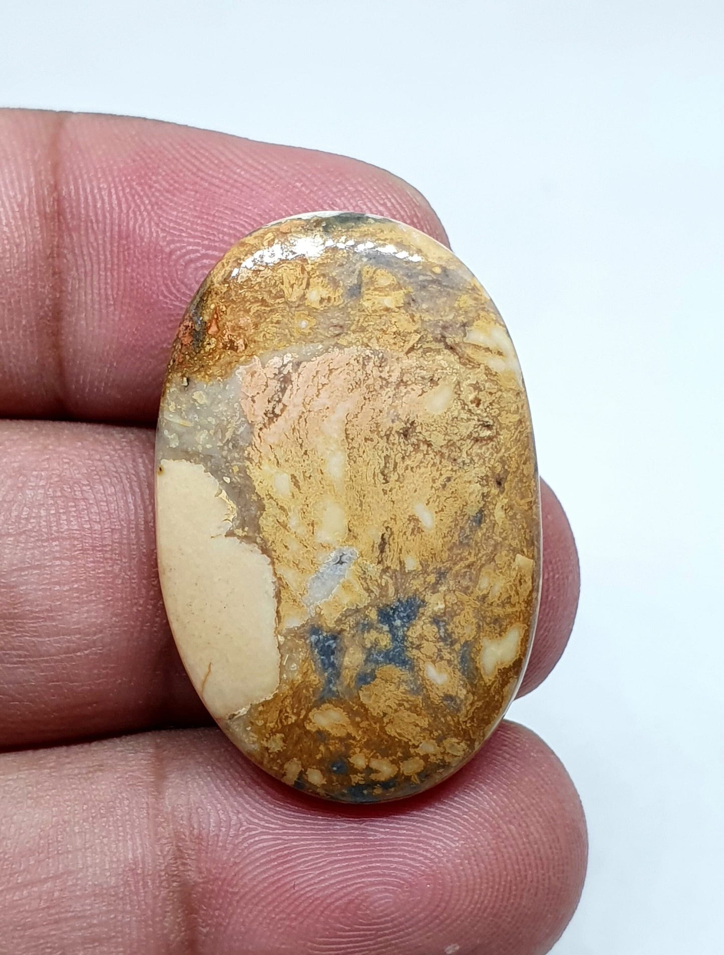 Oval Maligano Jasper Cabochon, AAA Quality Gemstone