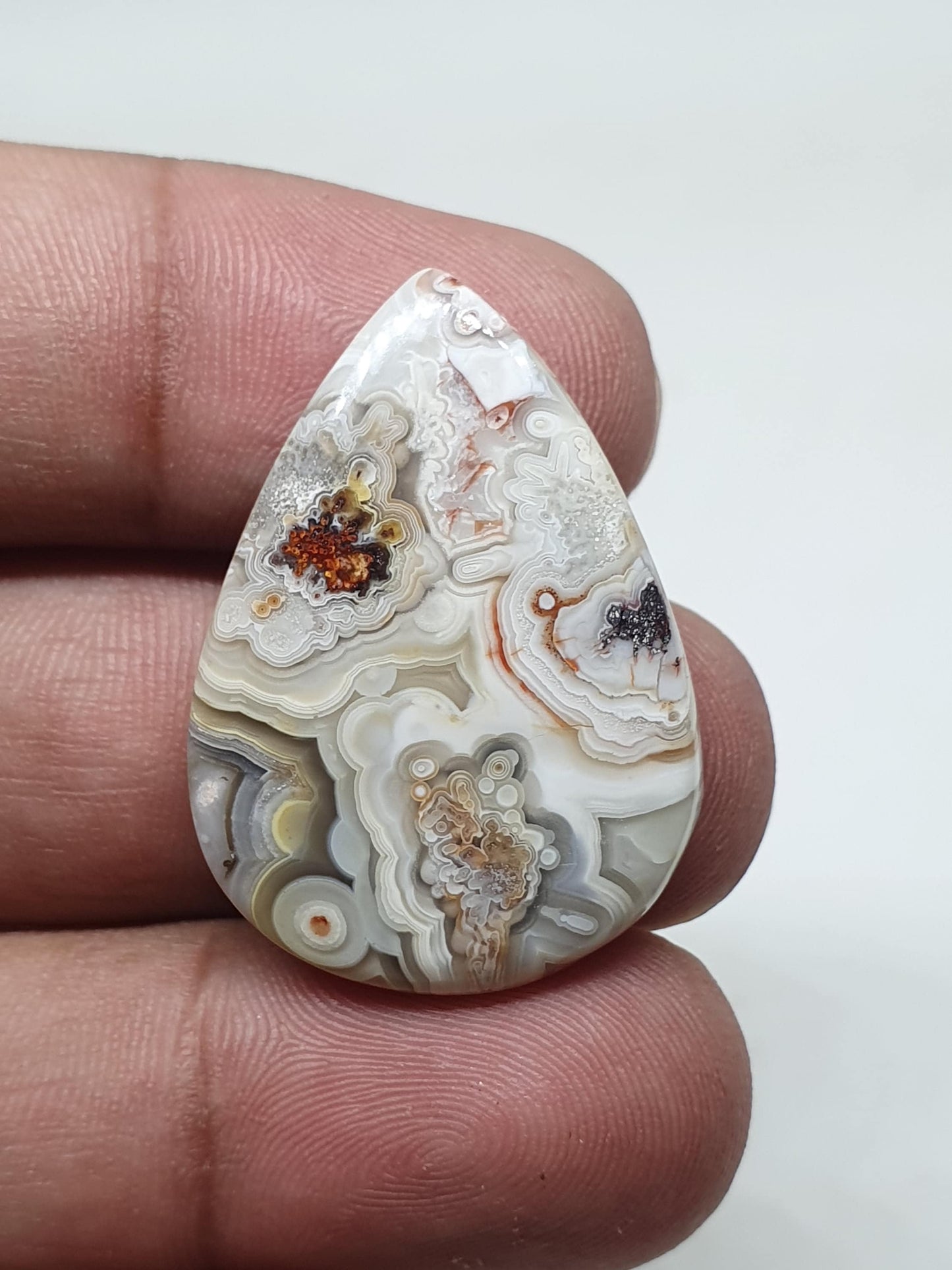 AAA Crazy Lace Agate Cabochon: Polished Laguna Gemstone