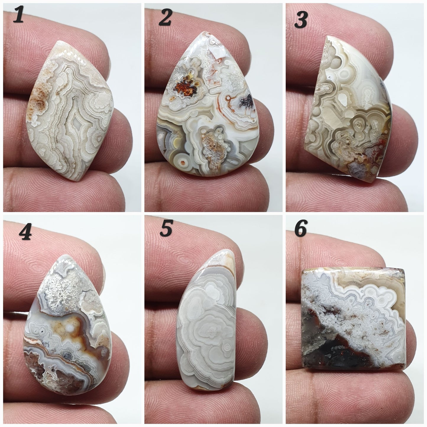 AAA Crazy Lace Agate Cabochon: Polished Laguna Gemstone