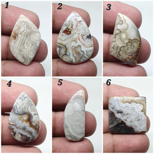 AAA Crazy Lace Agate Cabochon: Polished Laguna Gemstone