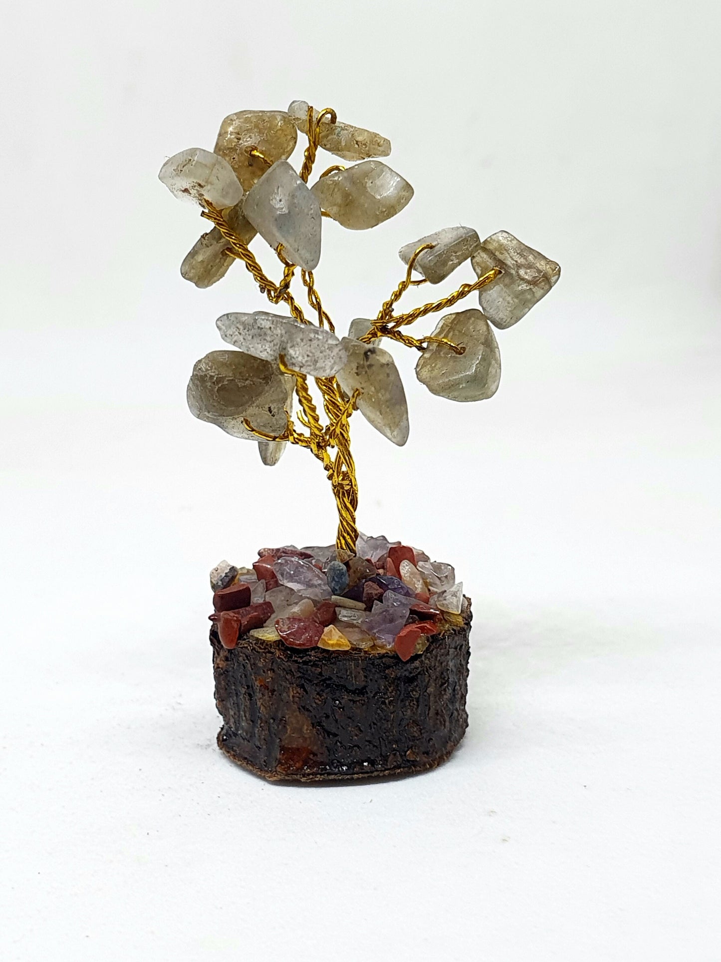 Handmade Gemstone Tree: Rough Stone Bonsai Decor