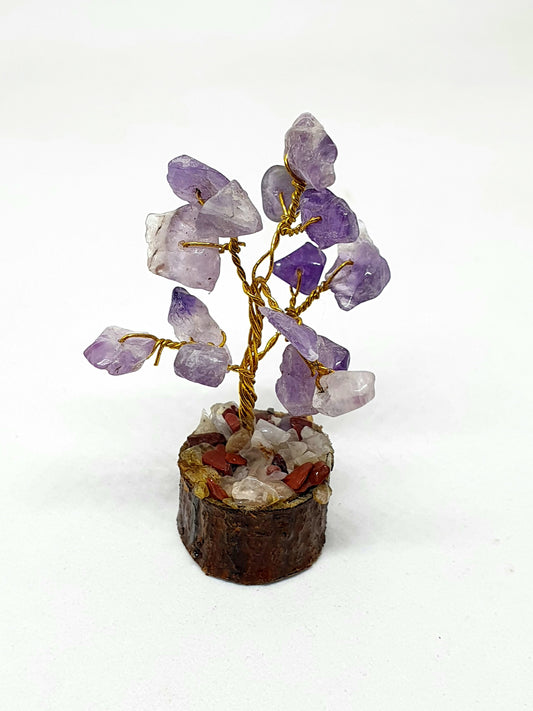 Handmade Amethyst Gemstone Tree: Home Decor Art, 2 inch