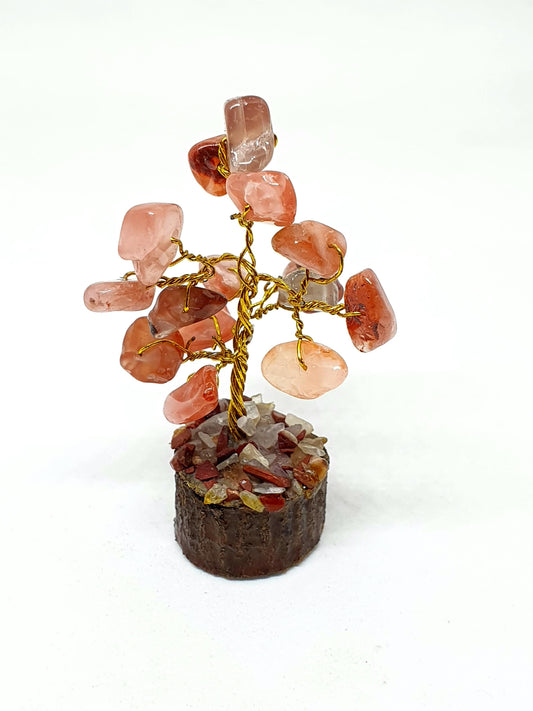 Handmade Gemstone Tree: Rough Bonsai Decor (2.30 inch)