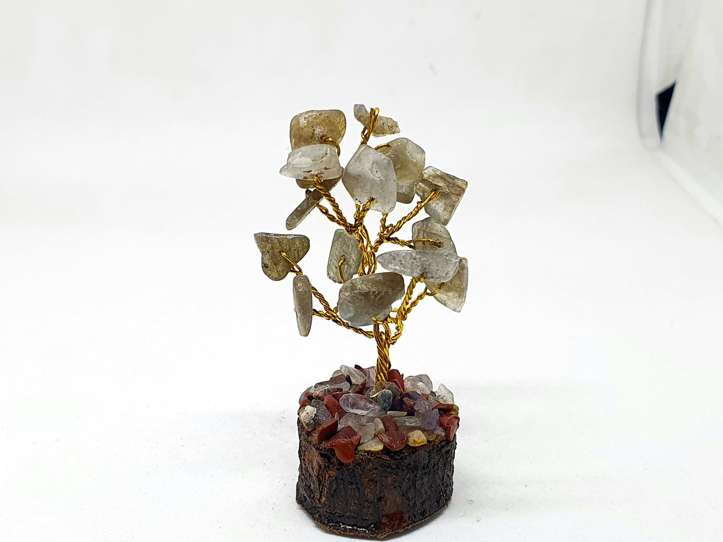 Handmade Gemstone Tree: Rough Stone Bonsai Decor