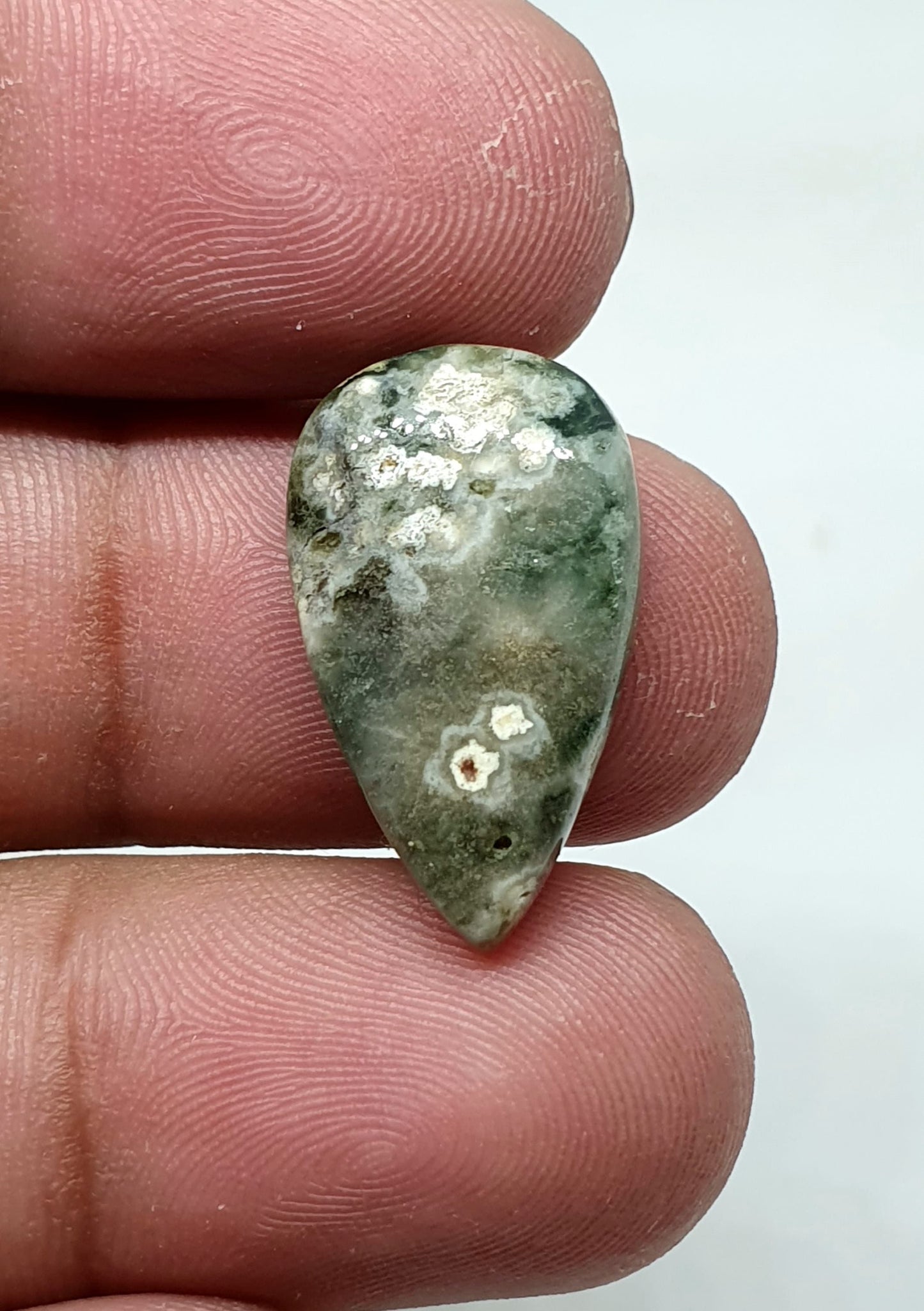 Tear Drop Ocean Jasper Cabochon: AAA Grade Gemstone (22 X 13 X 5 mm)