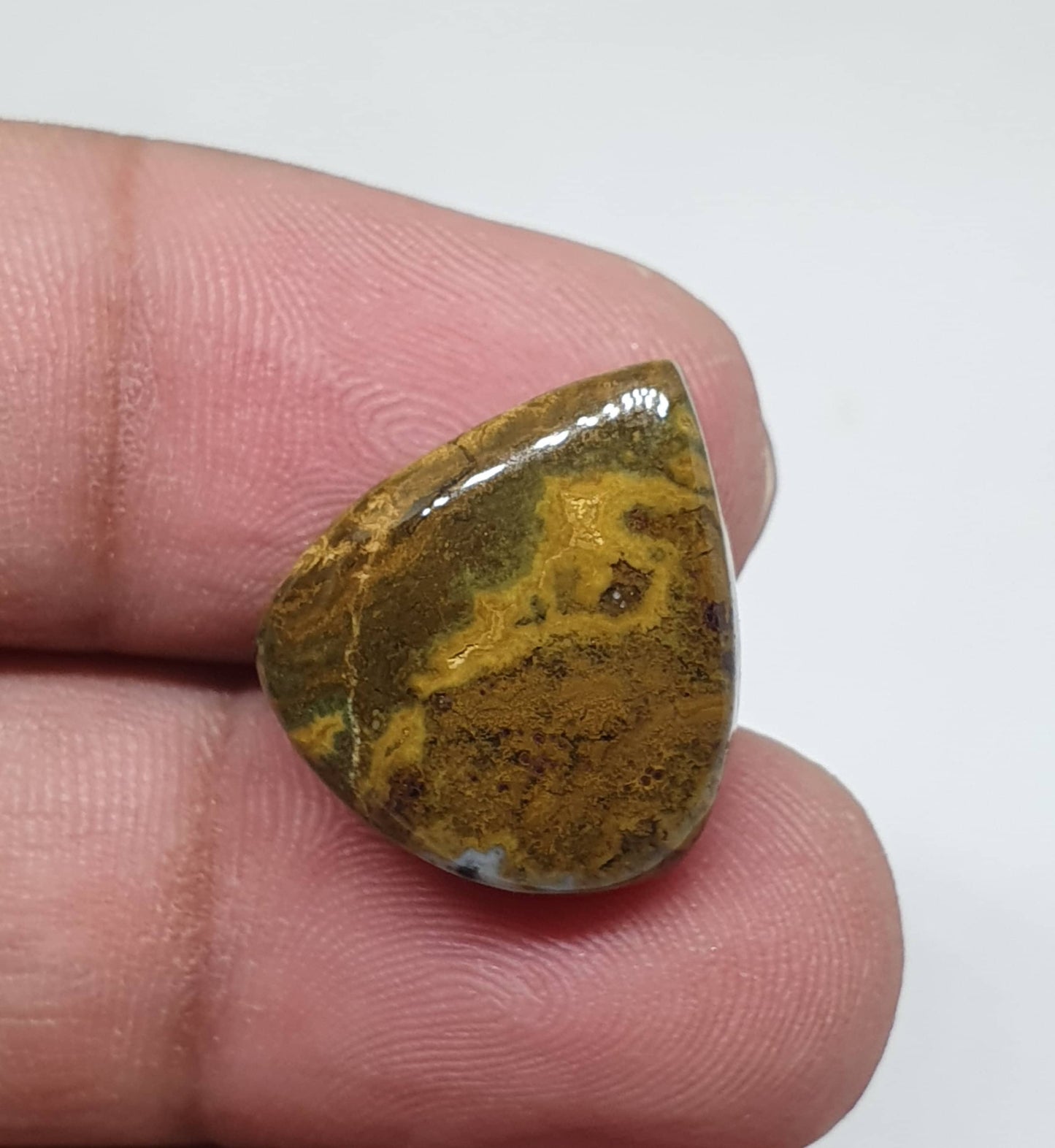 AAA Ocean Jasper Cabochon, Fancy Jasper Gemstone (19 X 16 X 5 mm)