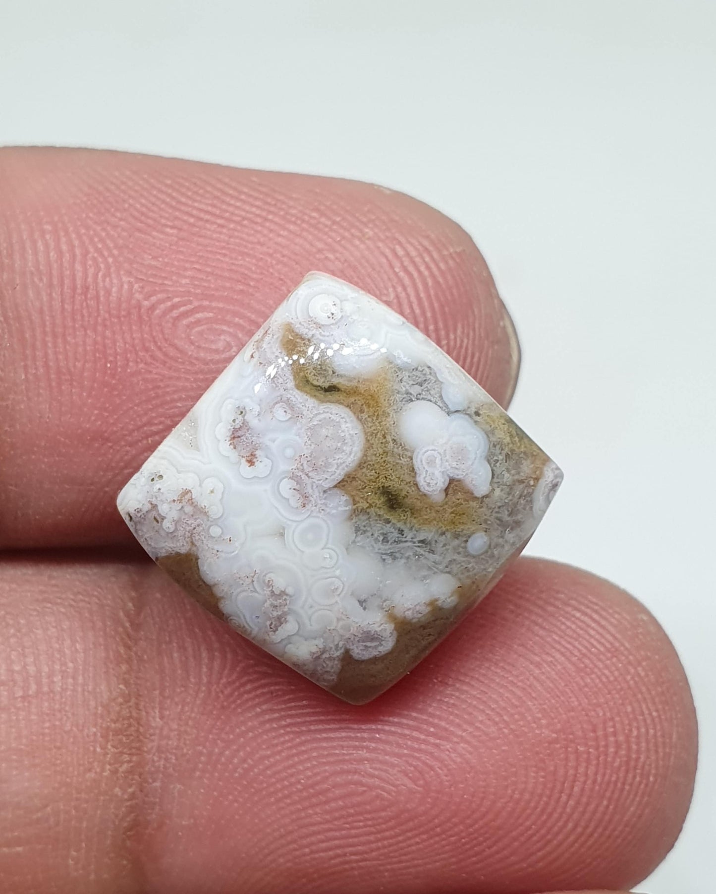 AAA Ocean Jasper Cabochon, Square Gemstone (14 X 14 X 6 mm)
