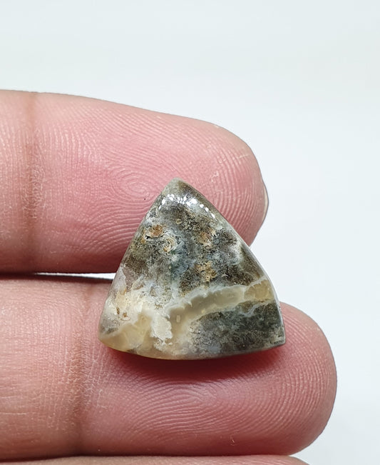 Triangle Ocean Jasper Cabochon, AAA Grade Gemstone (17 X 17 X 5 mm)