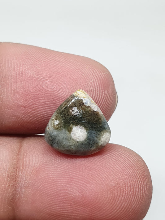 Ocean Jasper Cabochon, AAA Grade Fancy Gemstone (12 X 12 X 4 mm)