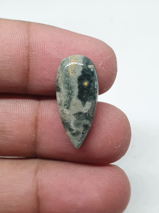 Ocean Jasper Teardrop Cabochon, AAA Grade Gemstone (23 X 10 X 5 mm)