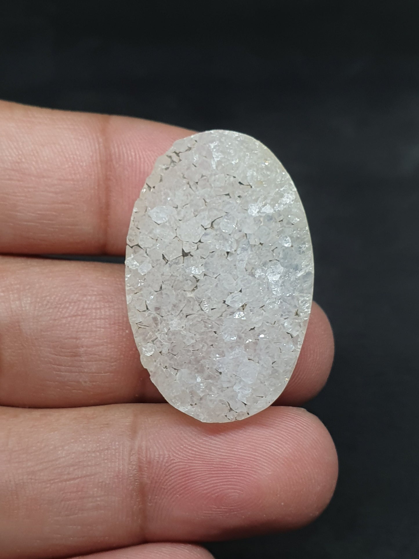 Natural Druzy Gemstone Slice: AAA Quality Pendant Stone (36x24x8mm, 53.60ctw)
