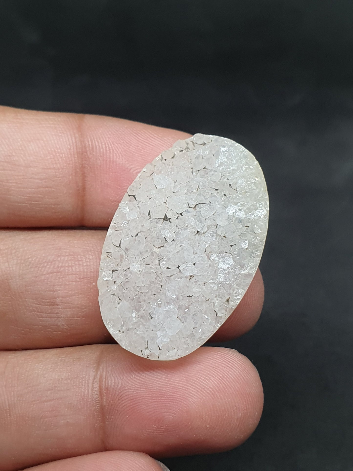 Natural Druzy Gemstone Slice: AAA Quality Pendant Stone (36x24x8mm, 53.60ctw)