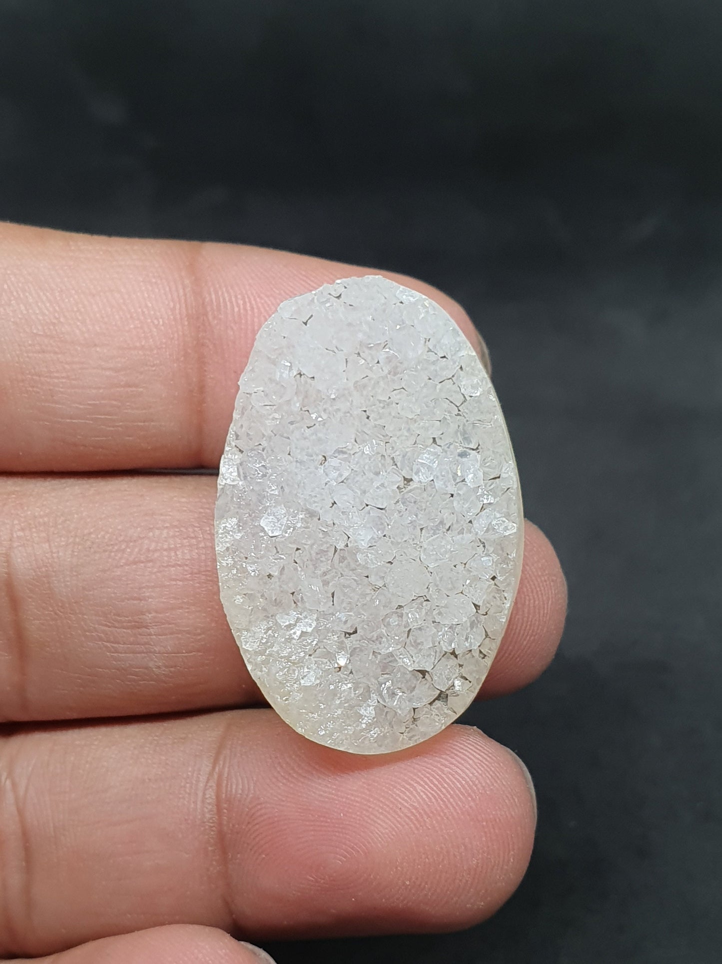 Natural Druzy Gemstone Slice: AAA Quality Pendant Stone (36x24x8mm, 53.60ctw)