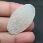 Polished Druzy Gemstone Pendant: Natural Crystal Slice (43x24x5mm, 39.40 Carat)