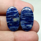 Sodalite Gemstone Cabochon Pair: AAA Quality Loose Stone
