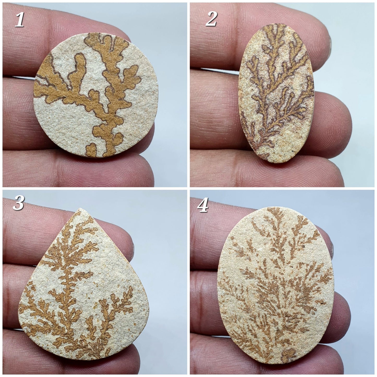 Oval Psilomelane Dendrite Cabochon: AAA Quality Loose Gemstone
